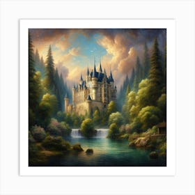 Castle In The Woods 3 Art Print