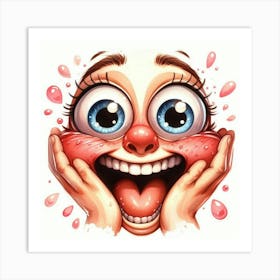 Clown Face 3 Art Print