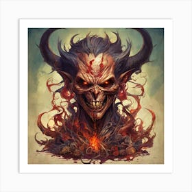 Demon Head 5 Art Print