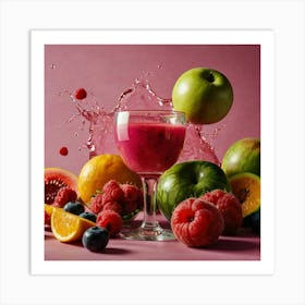 Fruit Smoothie Art Print