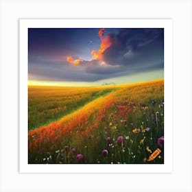 Field Of Flowers Art Print