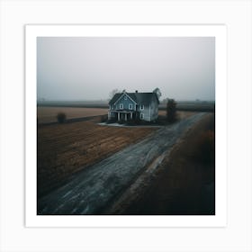 House On A Foggy Day Art Print