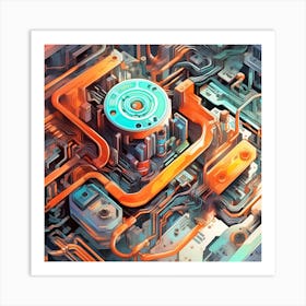 3d Computer Illustration Art Print