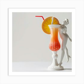 Cocktail Woman Art Print