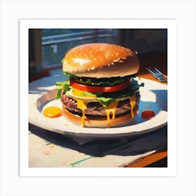Burger 5 Art Print