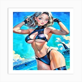 Anime Girl In Bikini-Drucke 08.12.2024--f6375ab3 Art Print