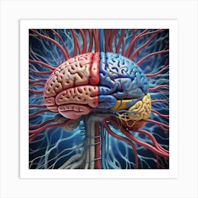 Human Brain And Spinal Cord 5 Art Print