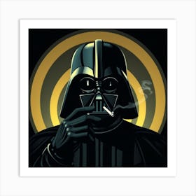 Darth Vader Smoking Art Print