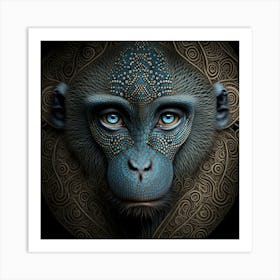 Blue Monkey in Animal kingdom Art Print