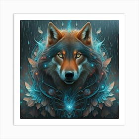 Wolf In The Rain 1 Art Print