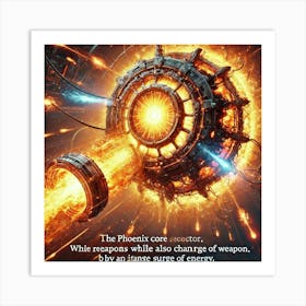 Phoenix Core Reactor Recharging And Attacking Art Print