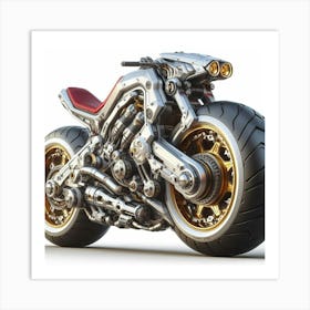 Chopper Motorcycle Art Print