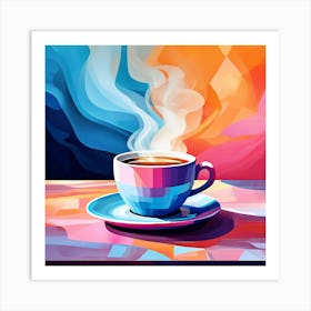 Coffee Painting art print Art Print