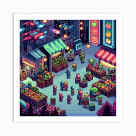 8-bit intergalactic marketplace 2 Art Print