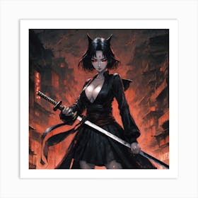 Samurai Girl 6 Art Print