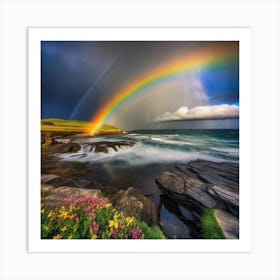 Rainbow Over The Ocean 3 Art Print