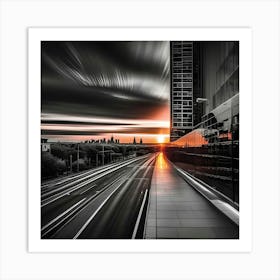 Sunset Over The City Art Print