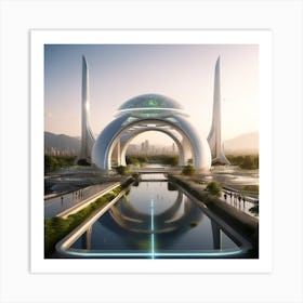 Futuristic City 292 Art Print