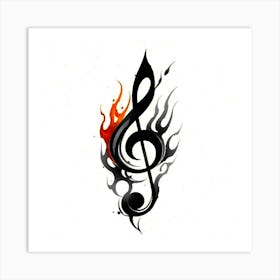 Treble Clef Tattoo Art Print