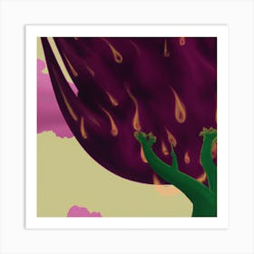 Flaming Tree Art Print