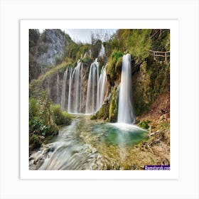 Waterfalls In Plitvice Lakes Art Print