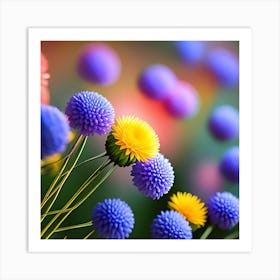 Close Up Of Flowers Art Print