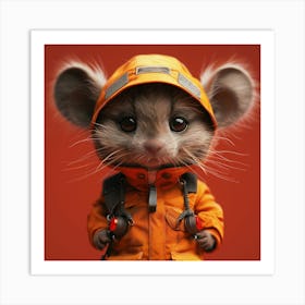 Mouse In Spacesuit Art Print