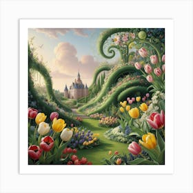 Cinderella'S Garden Art Print