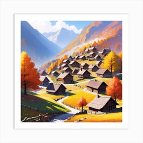 Autumn Village 24 Art Print