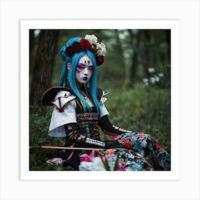 Fantasy art, grimms inspired, lady, “”, low-tech, glimmer, multicolored cyberpunks, kinetics photography, death Alice in Wonderland, geisha flowers, death manga, music samurai, 2 Art Print