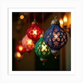 Hanging Lanterns Art Print