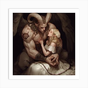 Demon And Angel 3 Art Print