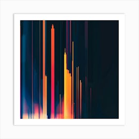 Abstract Light Lines 4 Art Print