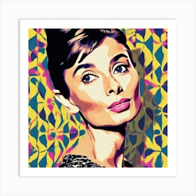 Audrey Hepburn Pop Art (5) Art Print