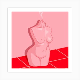 Female Torso Candle 1 Art Print