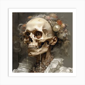 Skeleton Woman Art Print