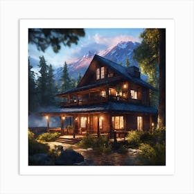 Cabin In The Woods 4 Art Print