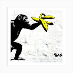 Bananas By Banksy Art Print