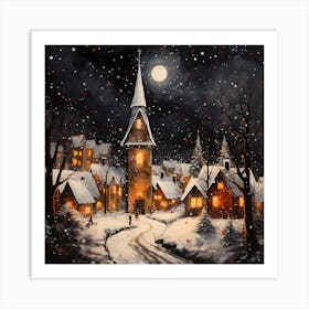 Frosty Luminescence Symphony Art Print