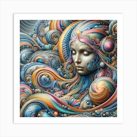 Abstract Psychedelic Painting Art Print