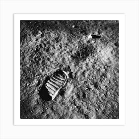 A Close Up View Of An Astronaut’s Footprint In The Lunar Soil, Photographed By A 70 Mm Lunar Surface Camera During The Apollo 11 Lunar Surface Extravehicular Activity Art Print