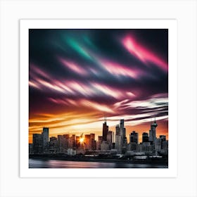 Aurora Bores Over Chicago Art Print