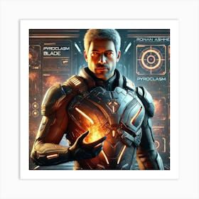 Ronan Ashheart Full Body Scifi Portrait Art Print