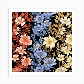 Seamless Floral Pattern 3 Art Print