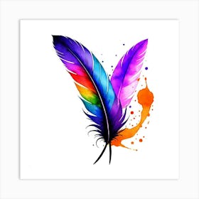 Colorful Feathers 17 Art Print