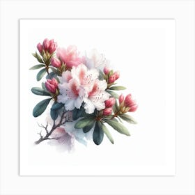 Flowers of Rhododendron 2 Art Print