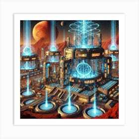 Seismic Weapon Facilities Scifi Art Print