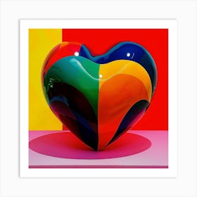 LGBTQ + Heart Art Print