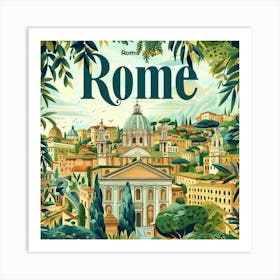 Rome PostCard Artwork 1 Art Print