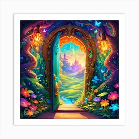 Magic Land Behind the Door Art Print